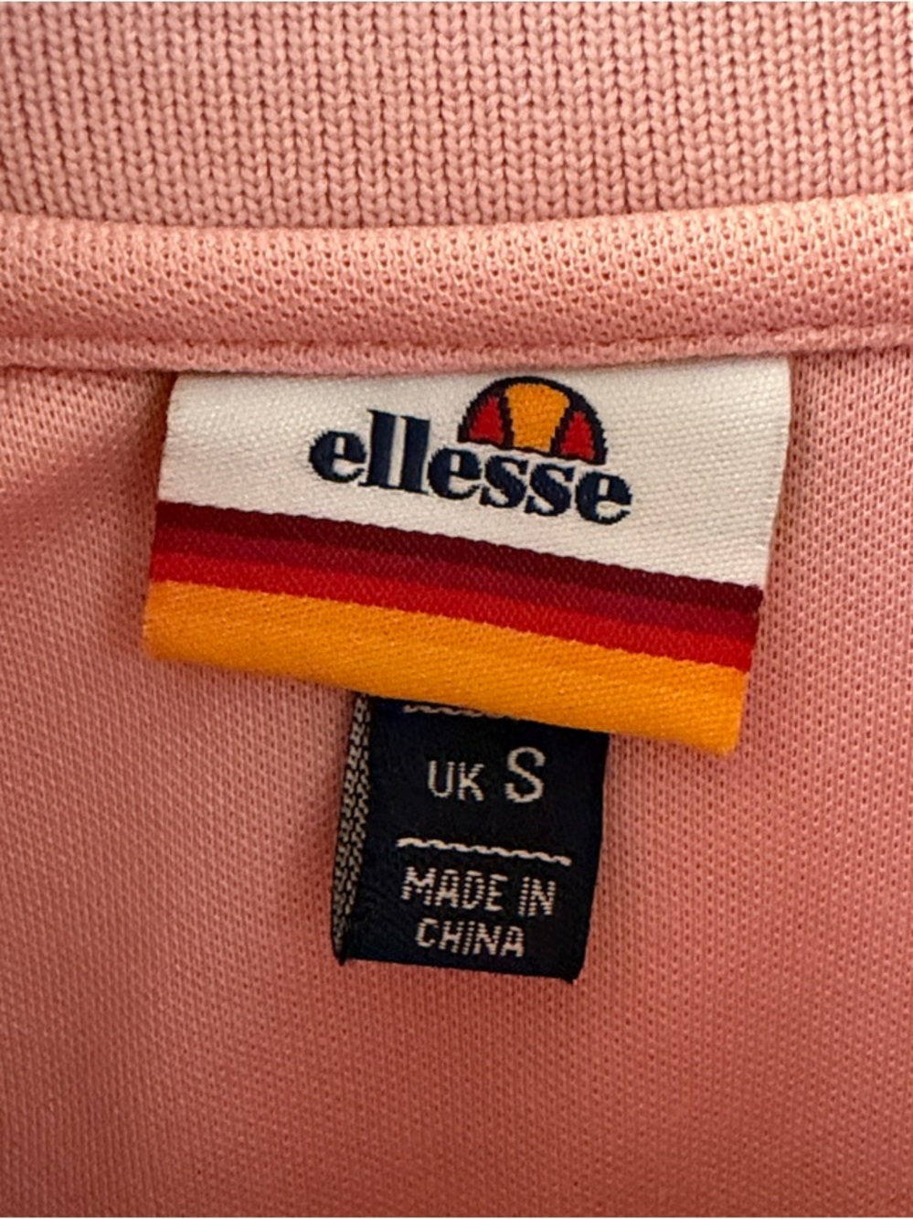 Ellesse Pink Zip-Up Track Jacket with Light Blue Stripes - Picture 2 of 9